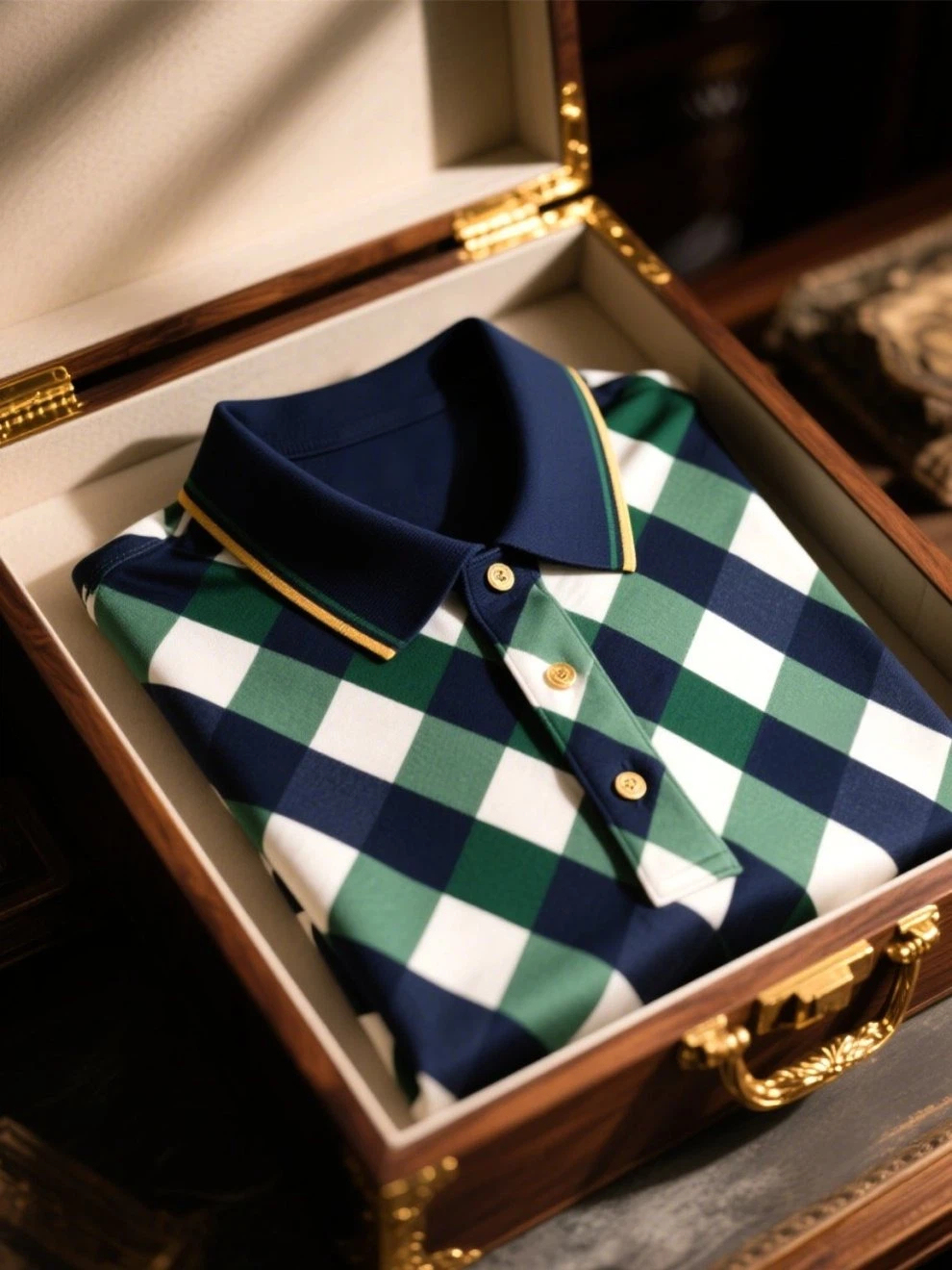 Men's Business Casual Button Short Sleeve Polo Shirt