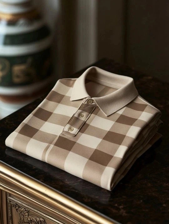 Men's Business Casual Fish Embroidered Button Short Sleeve Polo Shirt