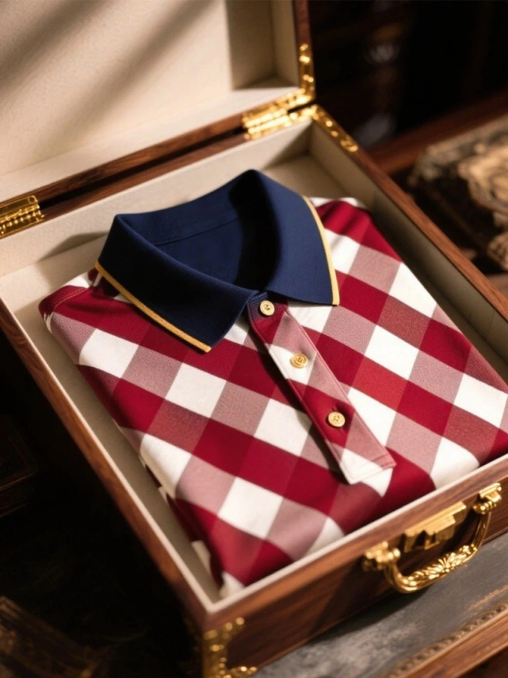 Men's Business Casual Button Short Sleeve Polo Shirt