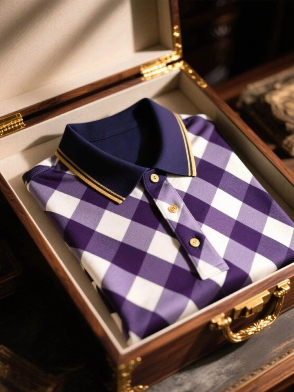 Men's Business Casual Button Short Sleeve Polo Shirt