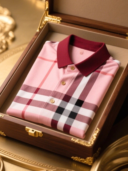 Men's Business Casual Button Short Sleeve Polo Shirt