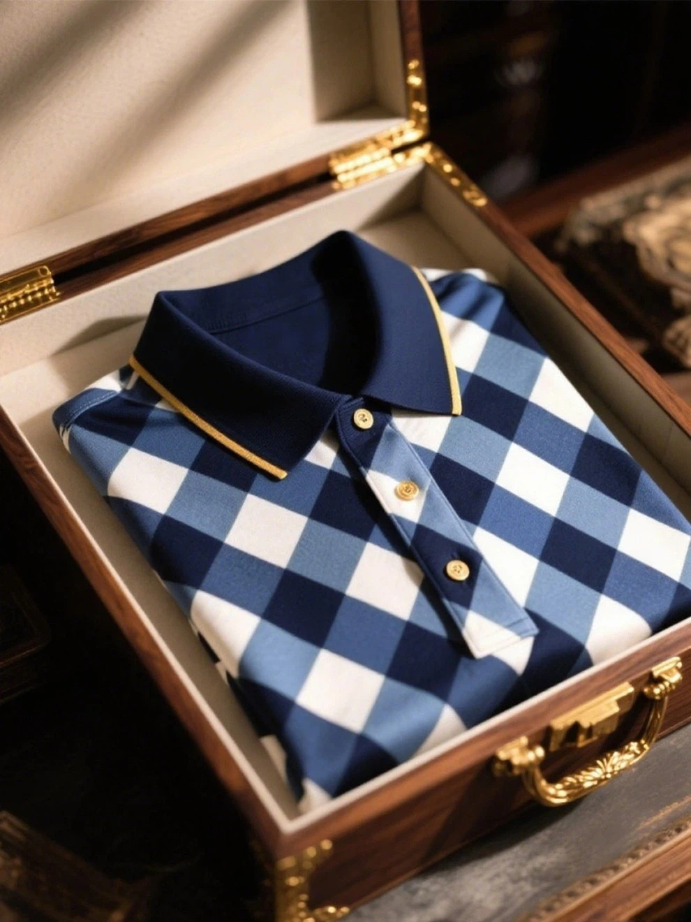 Men's Business Casual Button Short Sleeve Polo Shirt