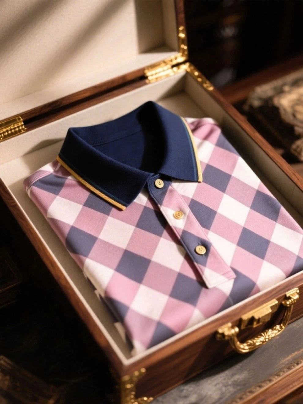 Men's Business Casual Button Short Sleeve Polo Shirt