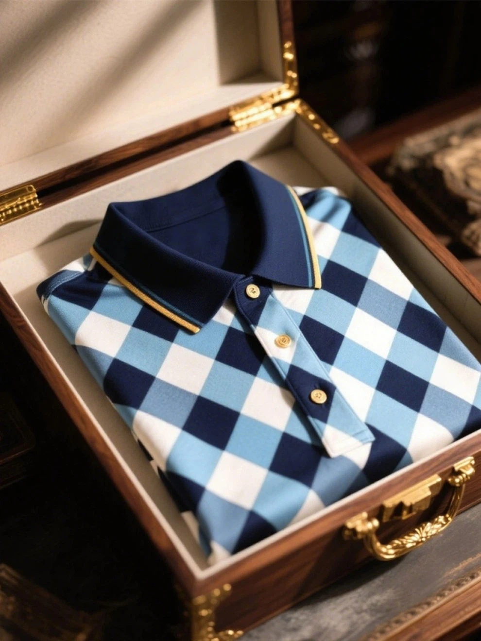 Men's Business Casual Button Short Sleeve Polo Shirt