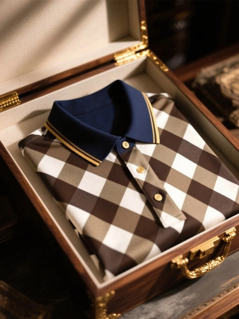 Men's Business Casual Button Short Sleeve Polo Shirt