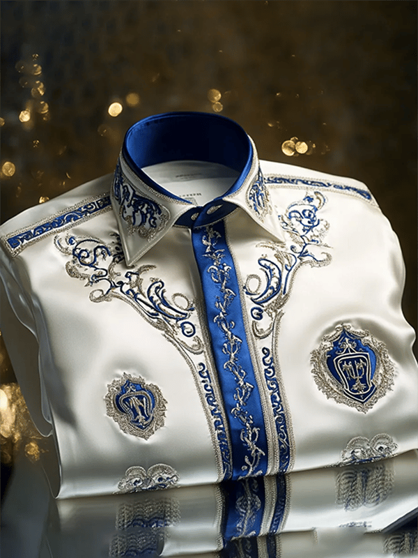 Men's Satin Luxe Short Sleeve Button-Down Shirt