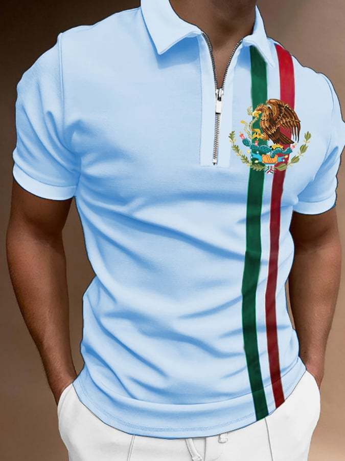 Men's Mexican Independence Day Printed Polo Shirt