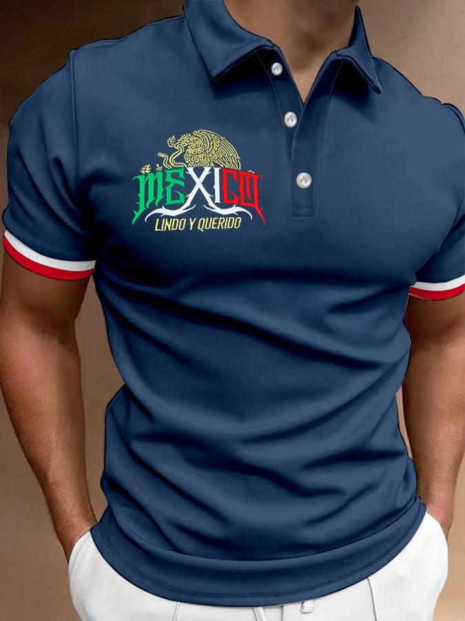 Men's Mexican Independence Day Printed Polo Shirt