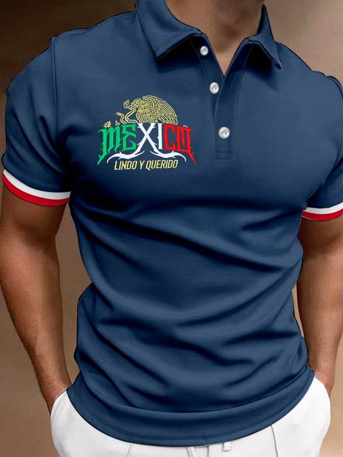 Men's Mexican Independence Day Printed Polo Shirt