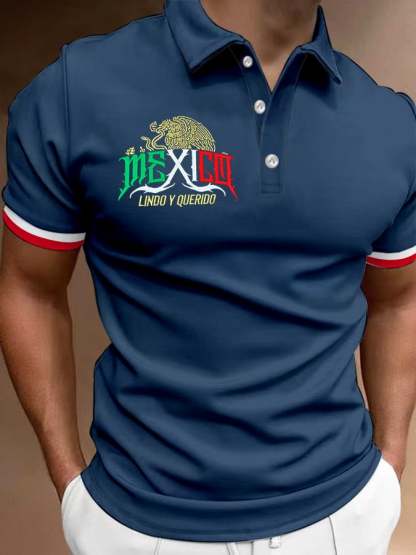 Men's Mexican Independence Day Printed Polo Shirt