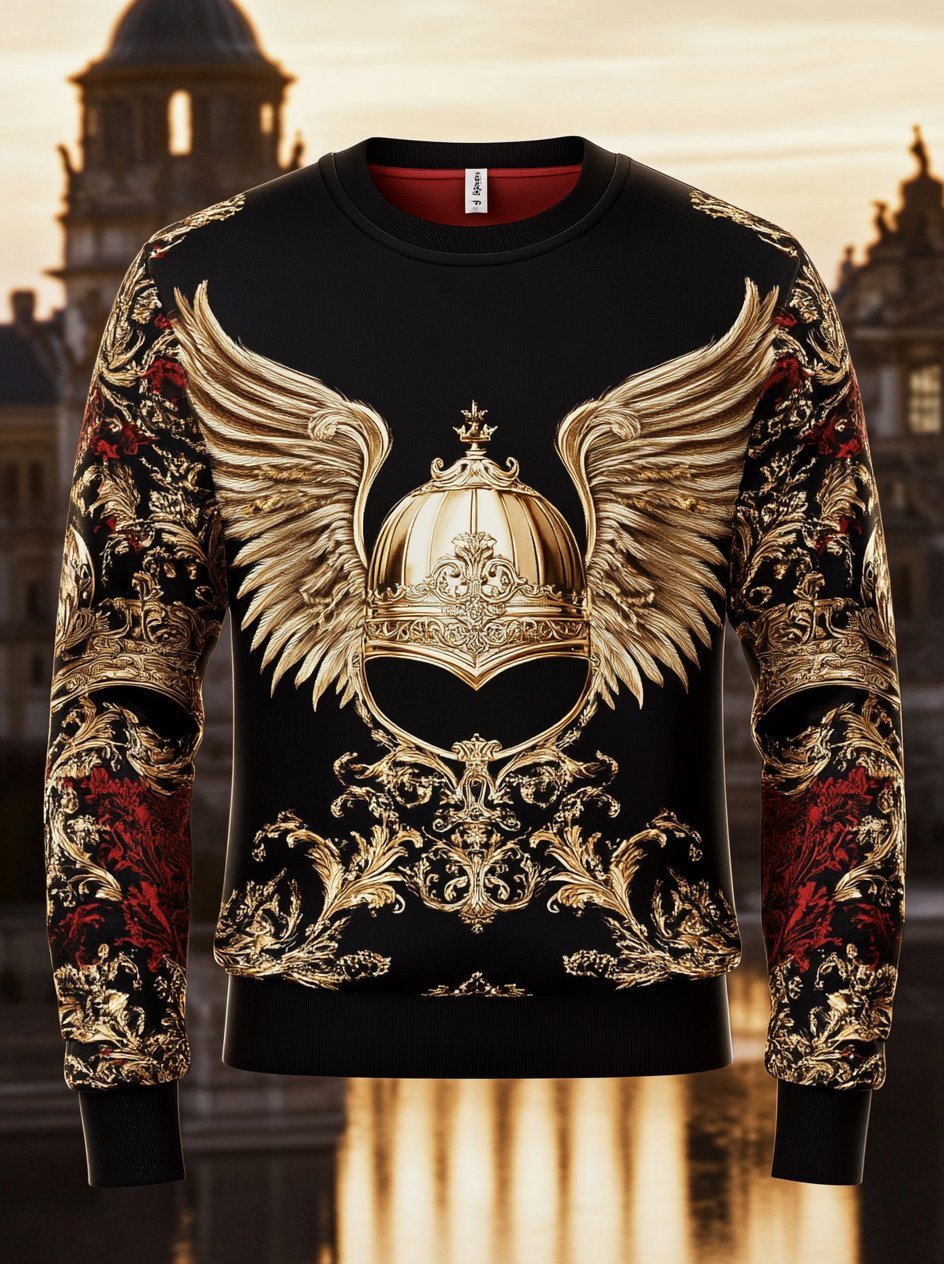 Men's Vintage Luxury Crew Neck Sweatshirt