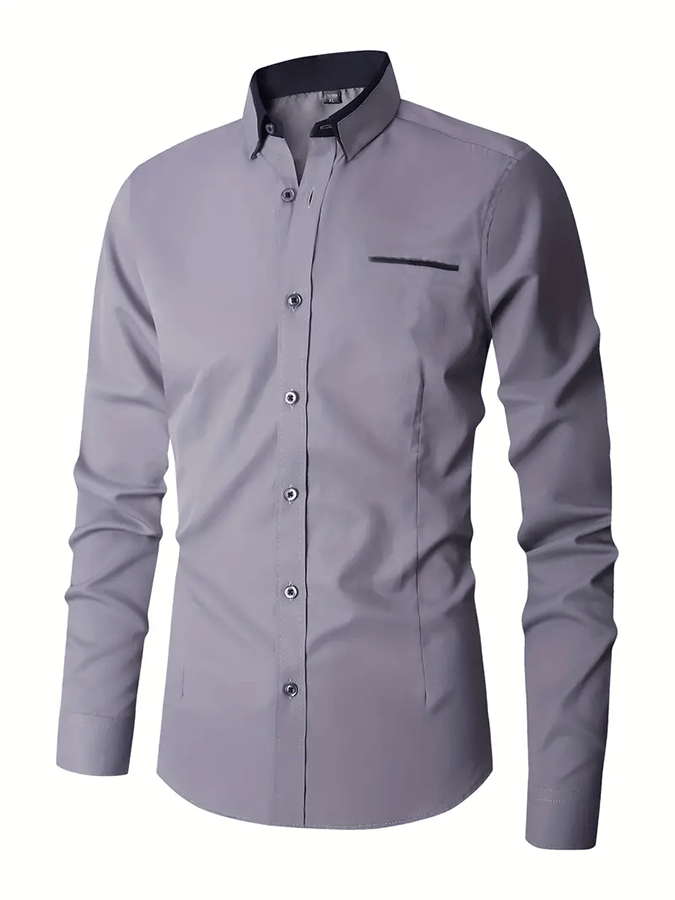 Men's Geometric Design Business Casual Shirt