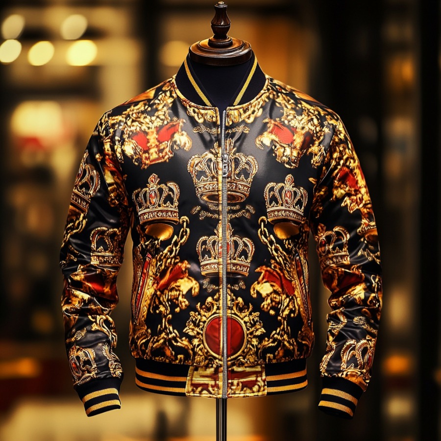 High-end Luxury Fashion Crew Neck Jacket