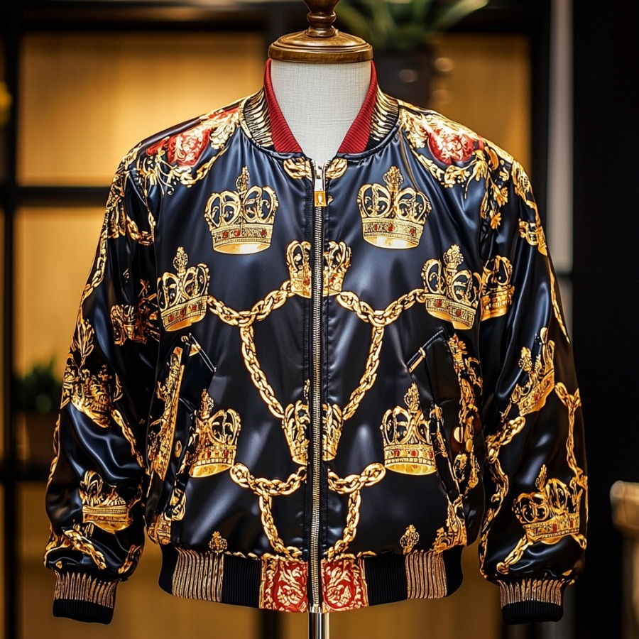 High-end Luxury Fashion Crew Neck Jacket