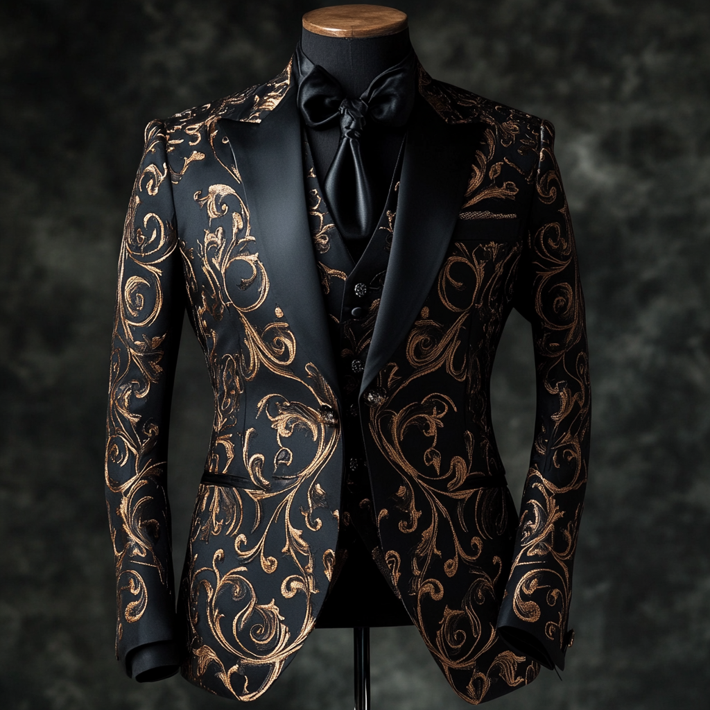 Unique embroidery business gentleman casual Men's Luxury Business Casu