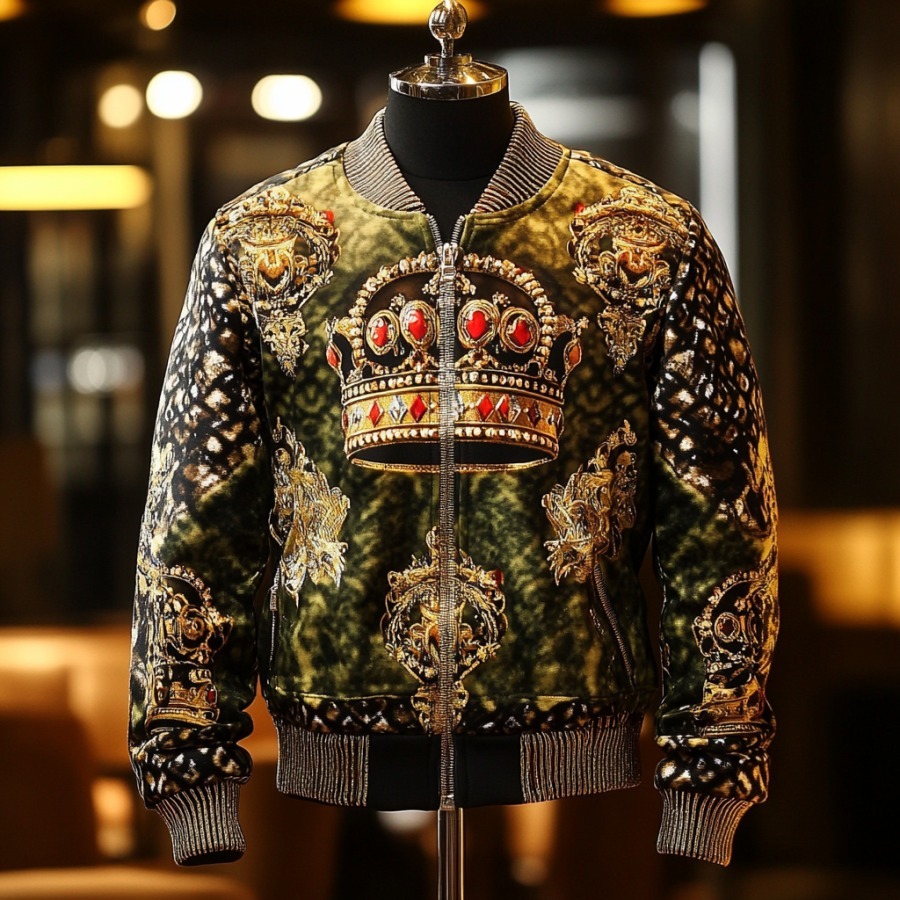 High-end Luxury Fashion Crew Neck Jacket