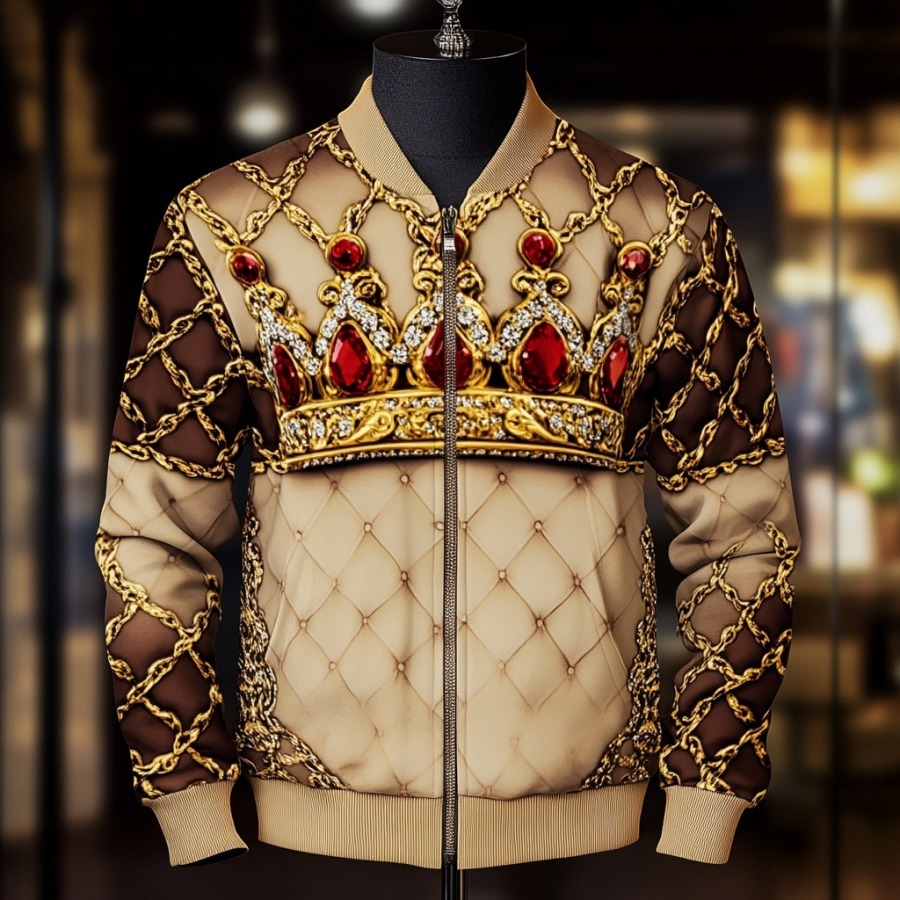 High-end Luxury Fashion Crew Neck Jacket