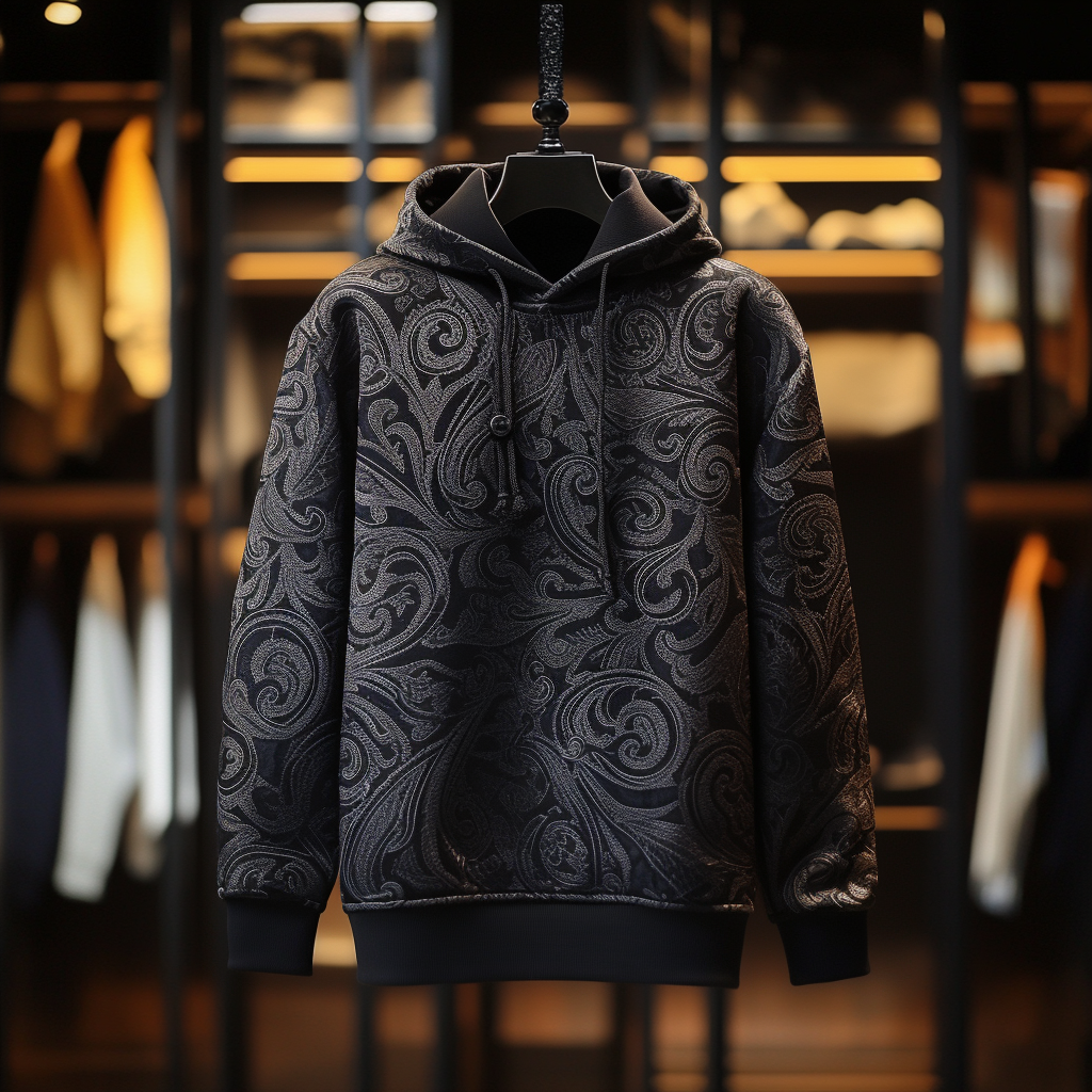 Paisley Art Print Hoodie Men