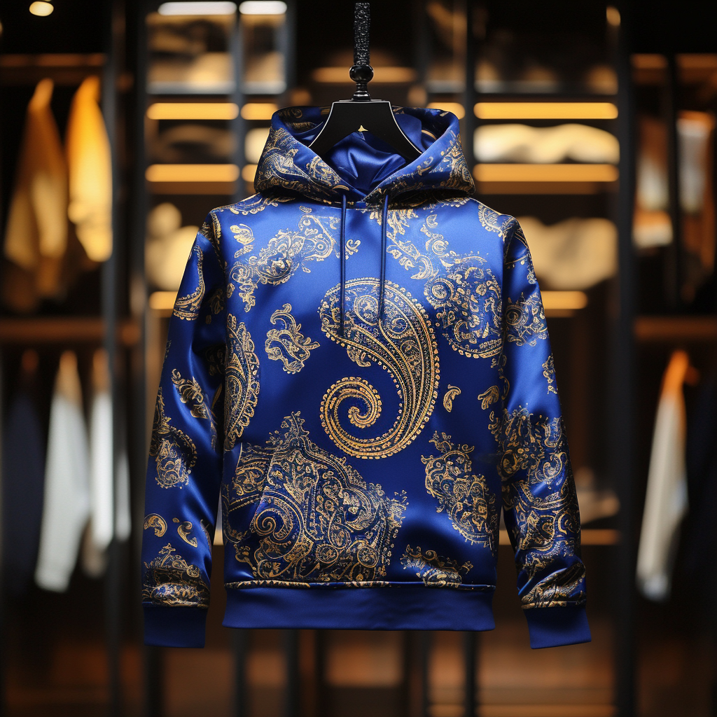 Paisley Art Print Hoodie Men
