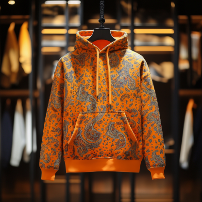 Paisley Art Print Hoodie Men
