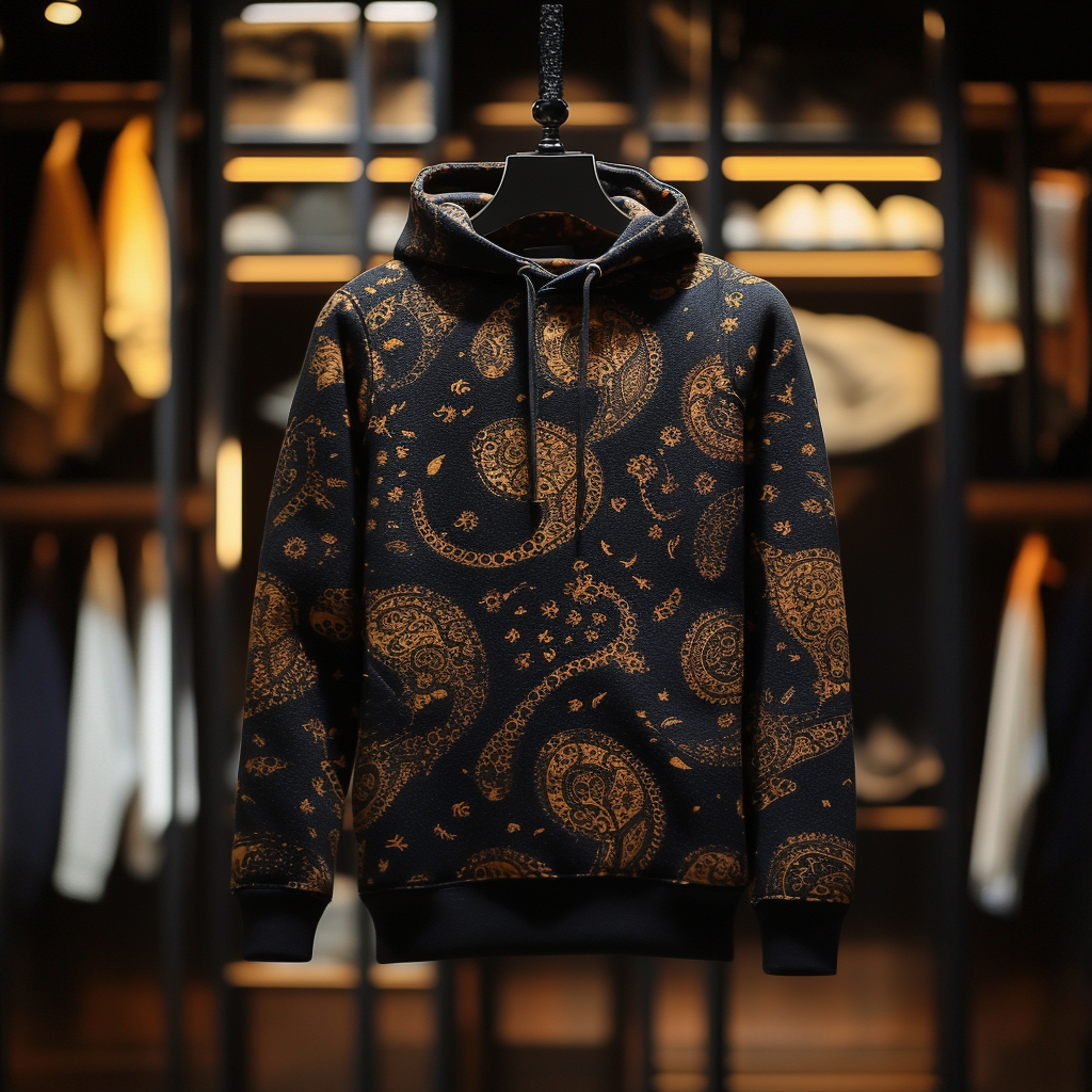 Paisley Art Print Hoodie Men