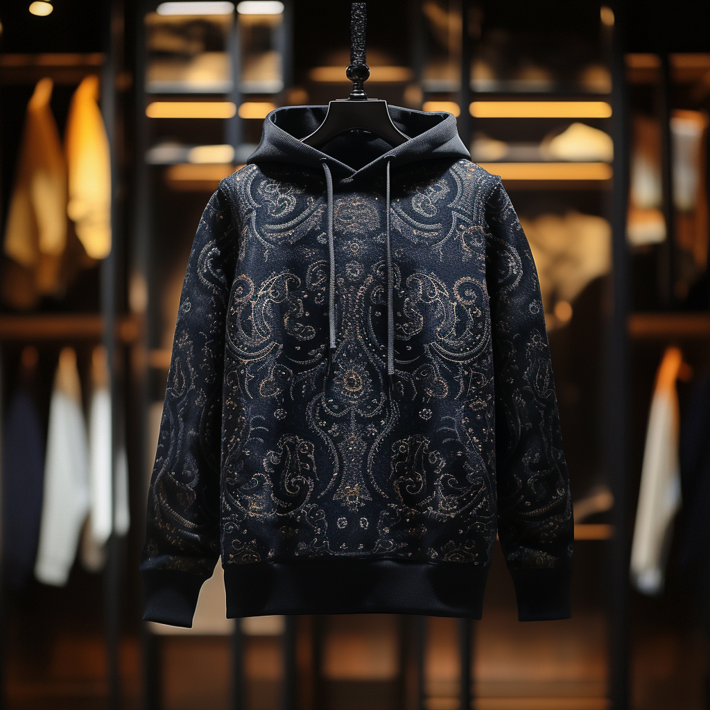 Paisley Art Print Hoodie Men