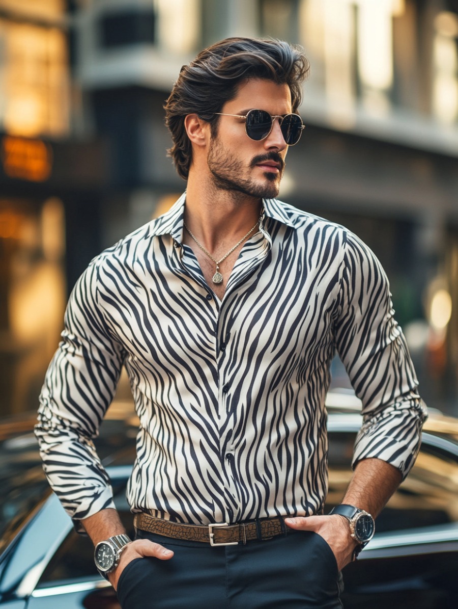 Business Classic Luxury High Quality Versatile Men's Fashion Long-sleeved Shirt