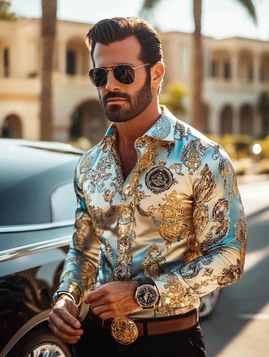 Business Classic Luxury High Quality Versatile Men's Fashion Long-sleeved Shirt