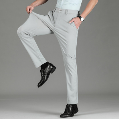 Men's Unique Fashion  Casual  Suit Pants High Elasticity