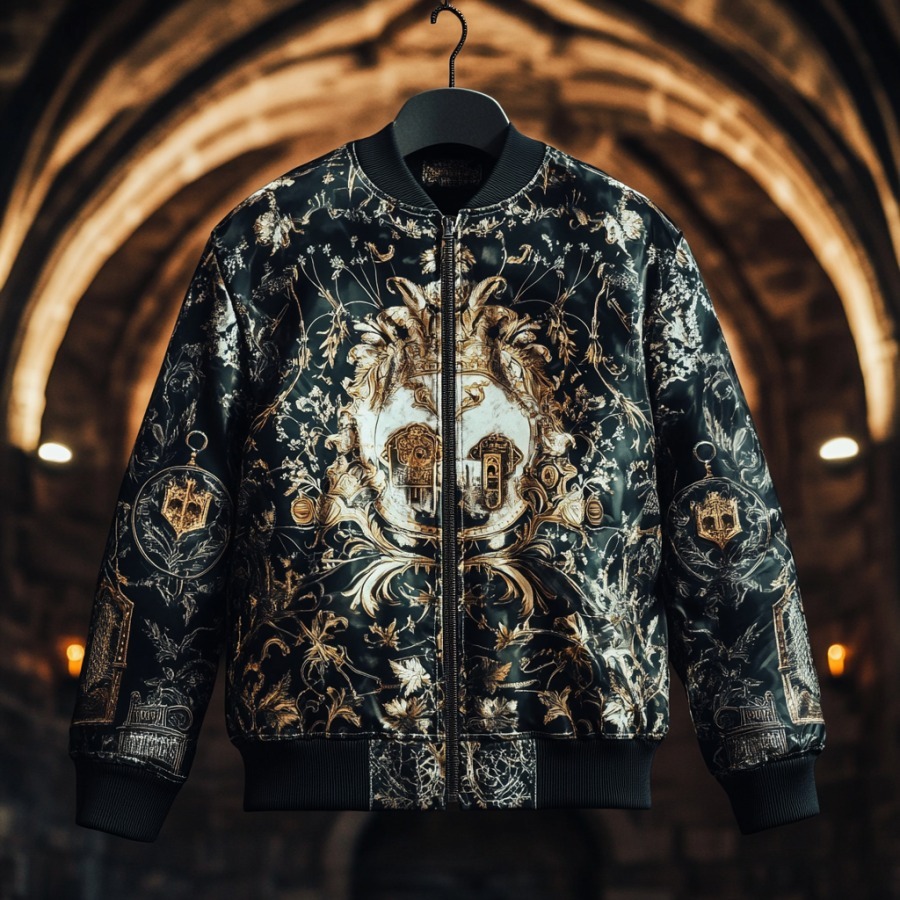 Latest luxury design full-print baseball jacket