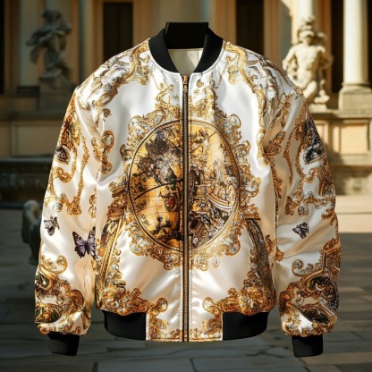 Latest luxury design full-print baseball jacket