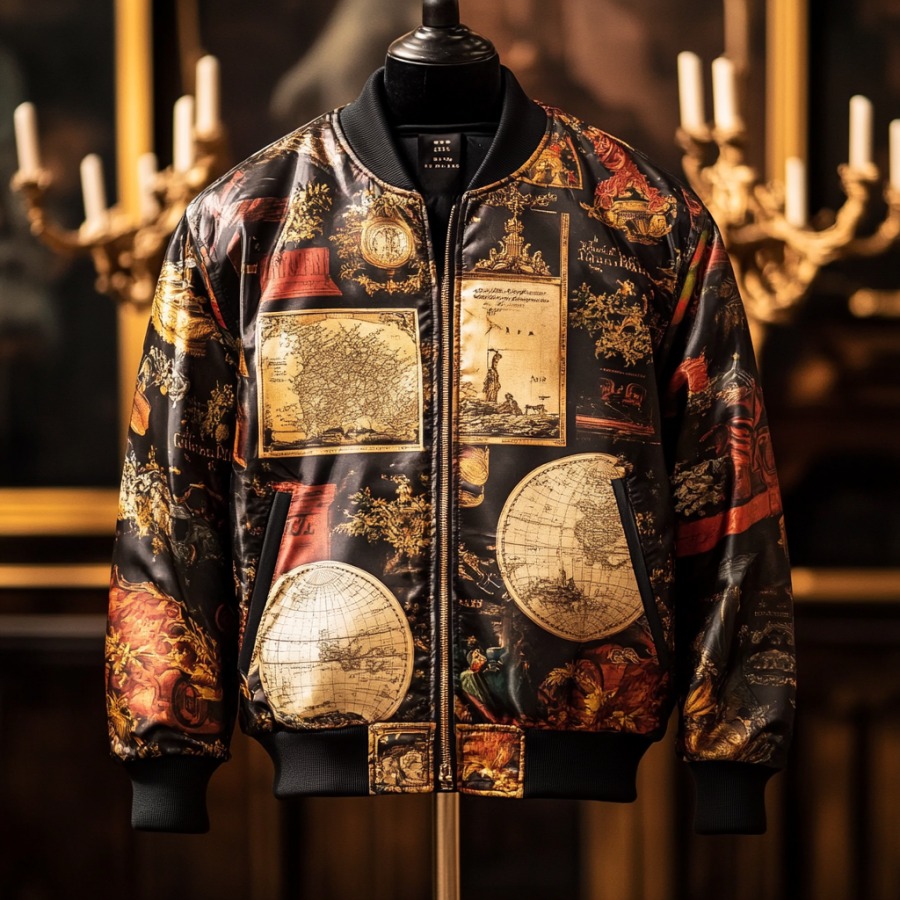 Latest luxury design full-print baseball jacket