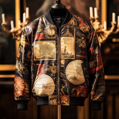 Latest luxury design full-print baseball jacket