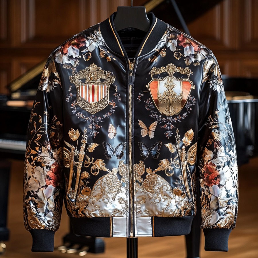 Latest luxury design full-print baseball jacket