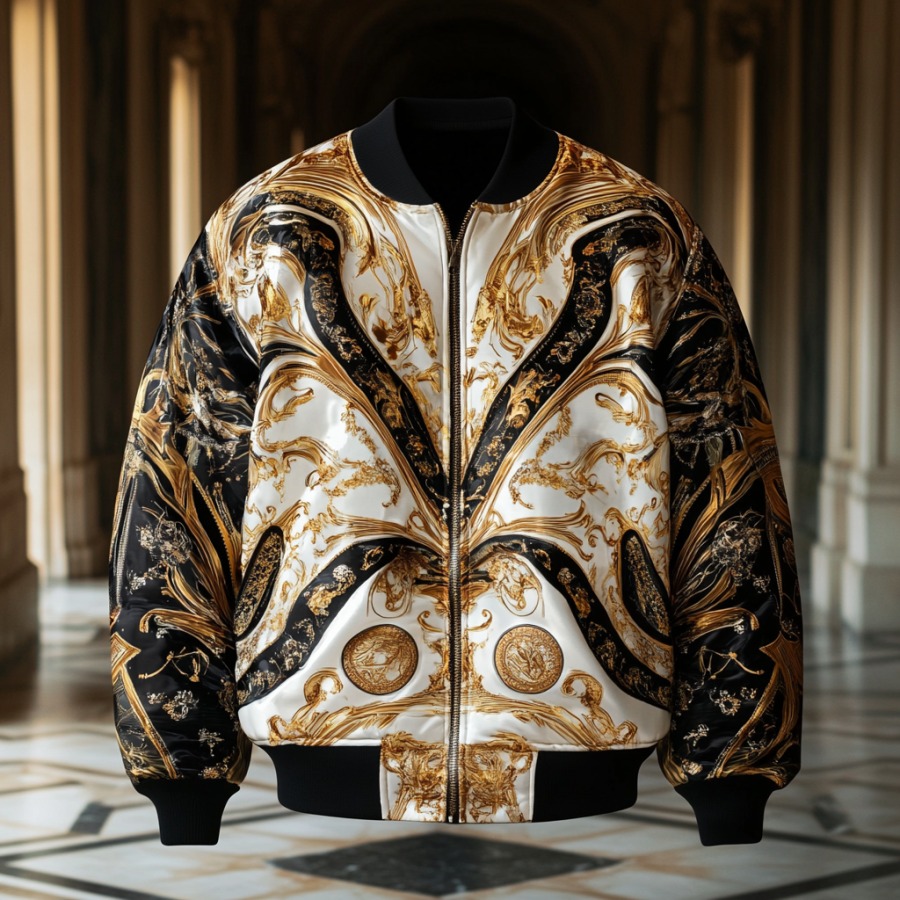 Latest luxury design full-print baseball jacket