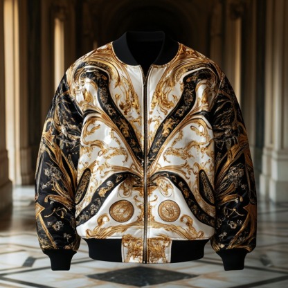 Latest luxury design full-print baseball jacket