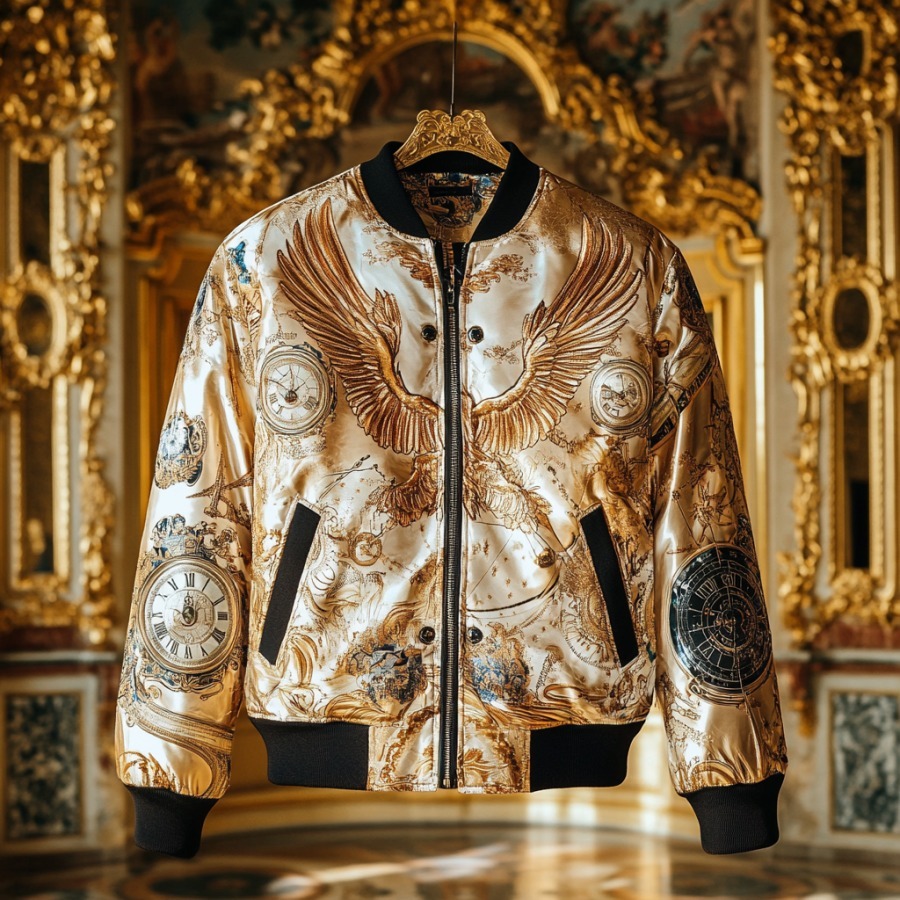 Latest luxury design full-print baseball jacket