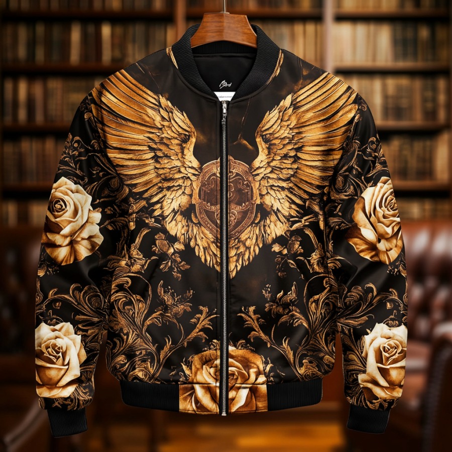 Latest luxury design full-print baseball jacket