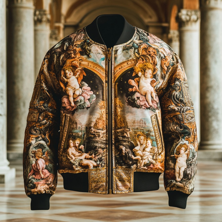 Latest luxury design full-print baseball jacket