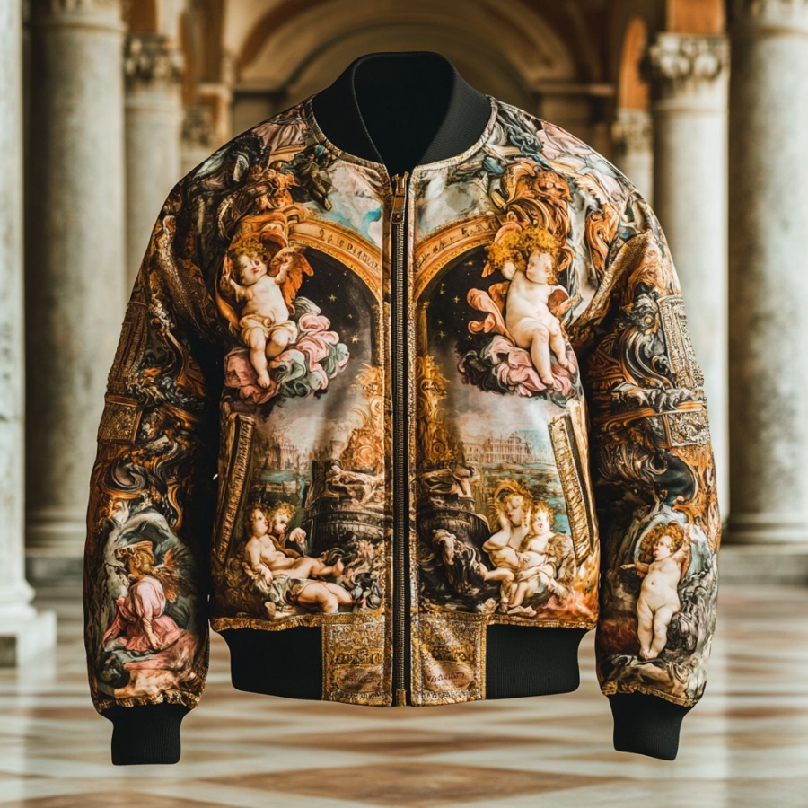 Latest luxury design full-print baseball jacket