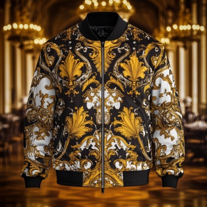 Latest luxury design full-print baseball jacket