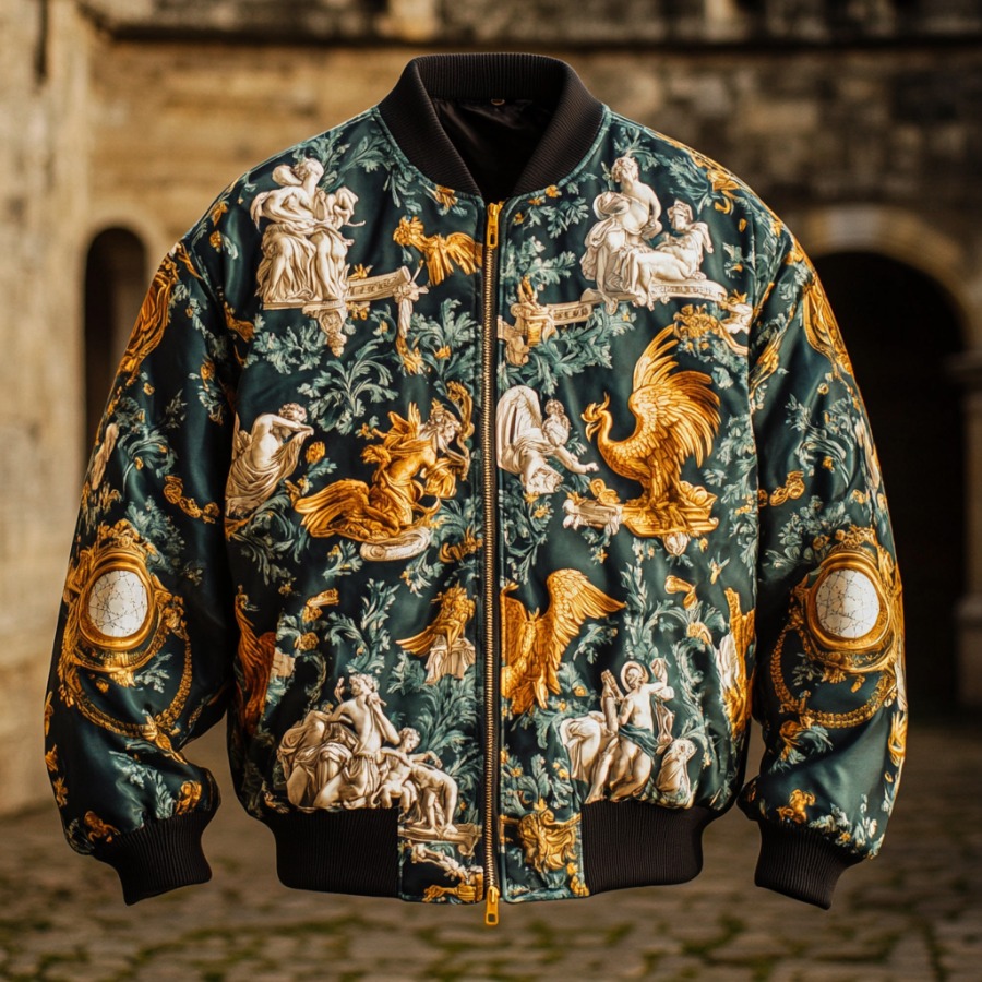 Latest luxury design full-print baseball jacket