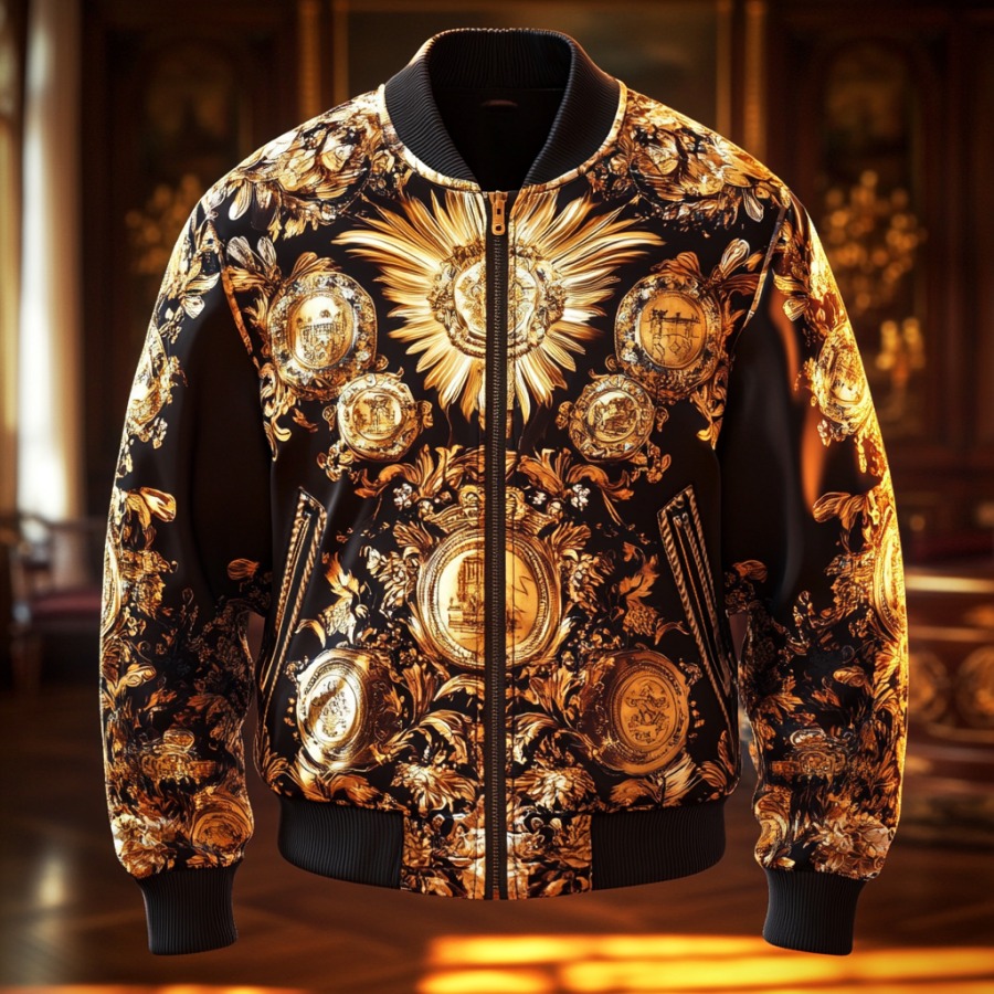 Latest luxury design full-print baseball jacket