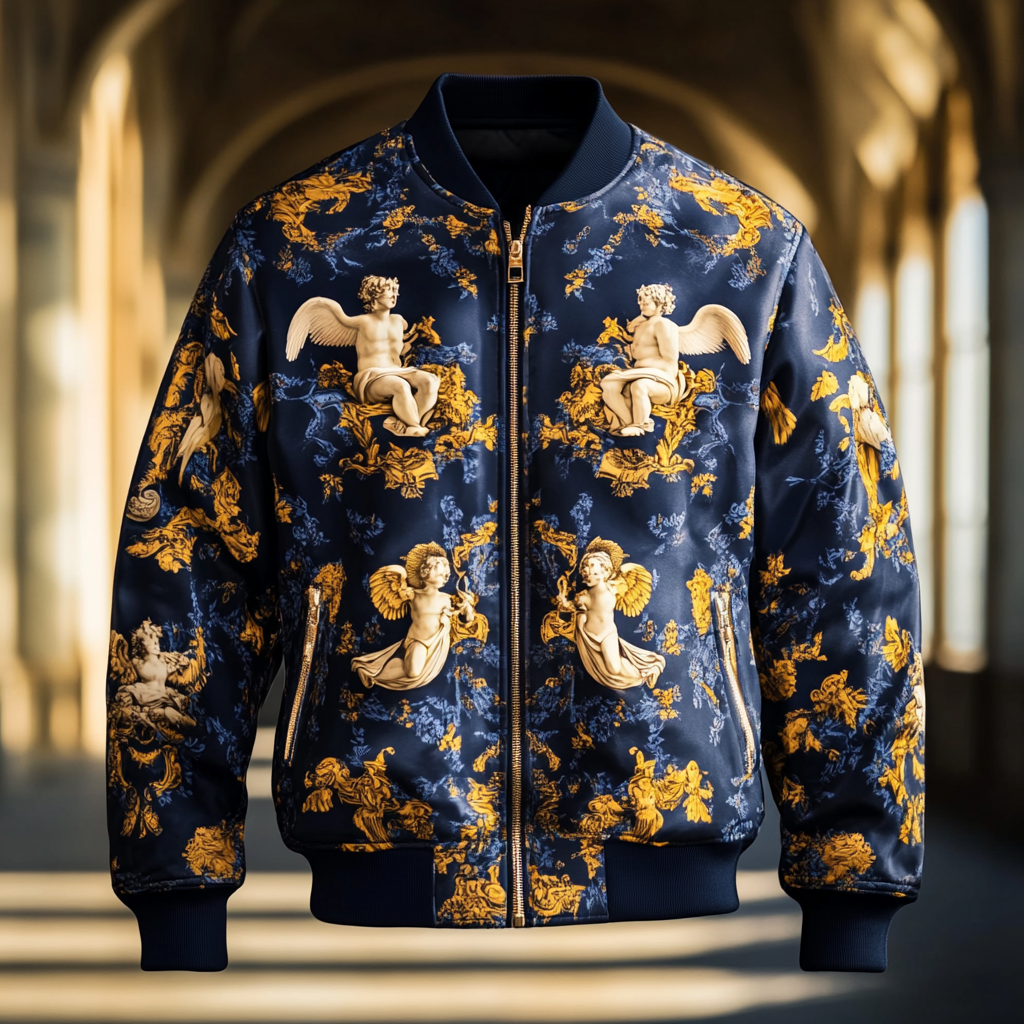 Latest luxury design full-print baseball jacket