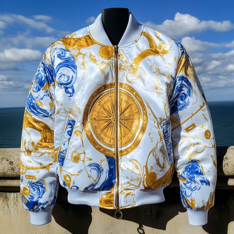 Latest luxury design full-print baseball jacket