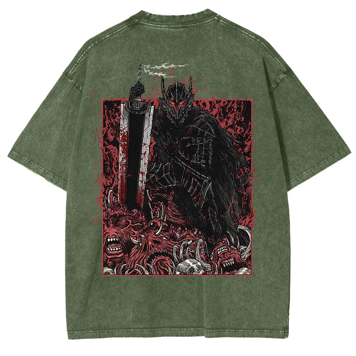 Guts Cursed Armor Grim Unisex Washed T-Shirt
