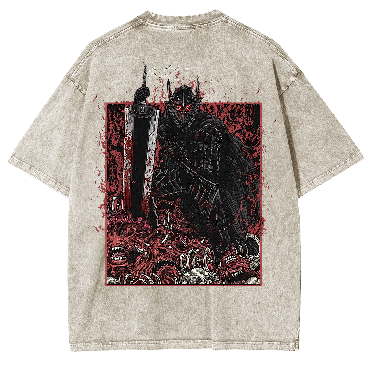 Guts Cursed Armor Grim Unisex Washed T-Shirt