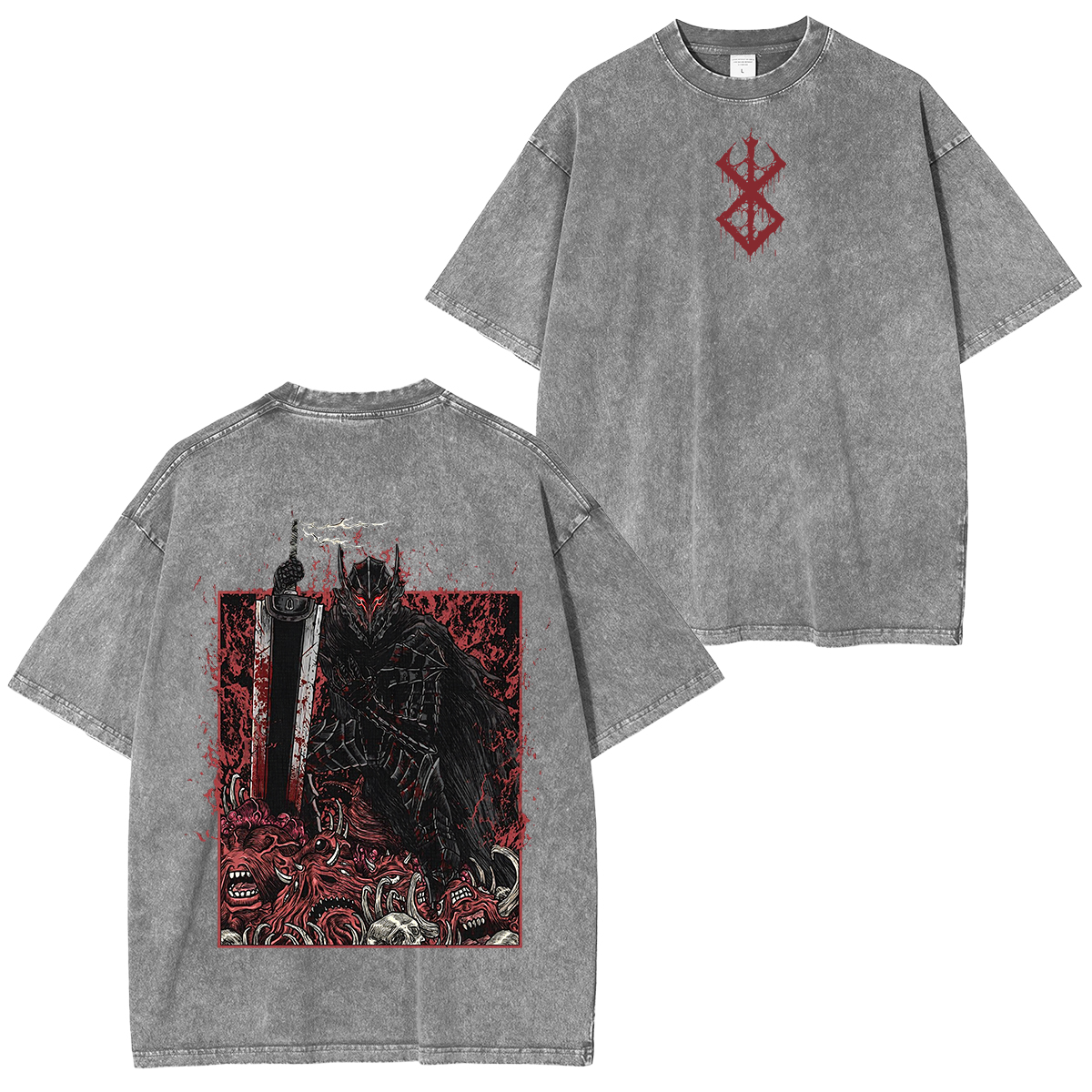 Guts Cursed Armor Grim Unisex Washed T-Shirt