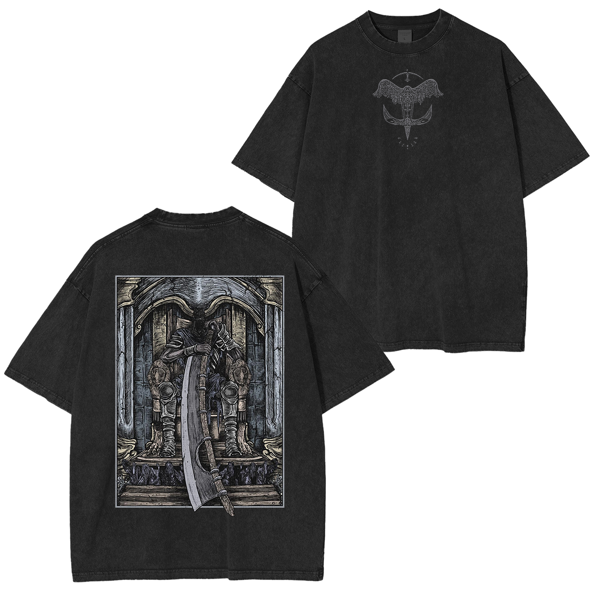 Dark Souls Yhorm The giant Grim Unisex Washed T-Shirt