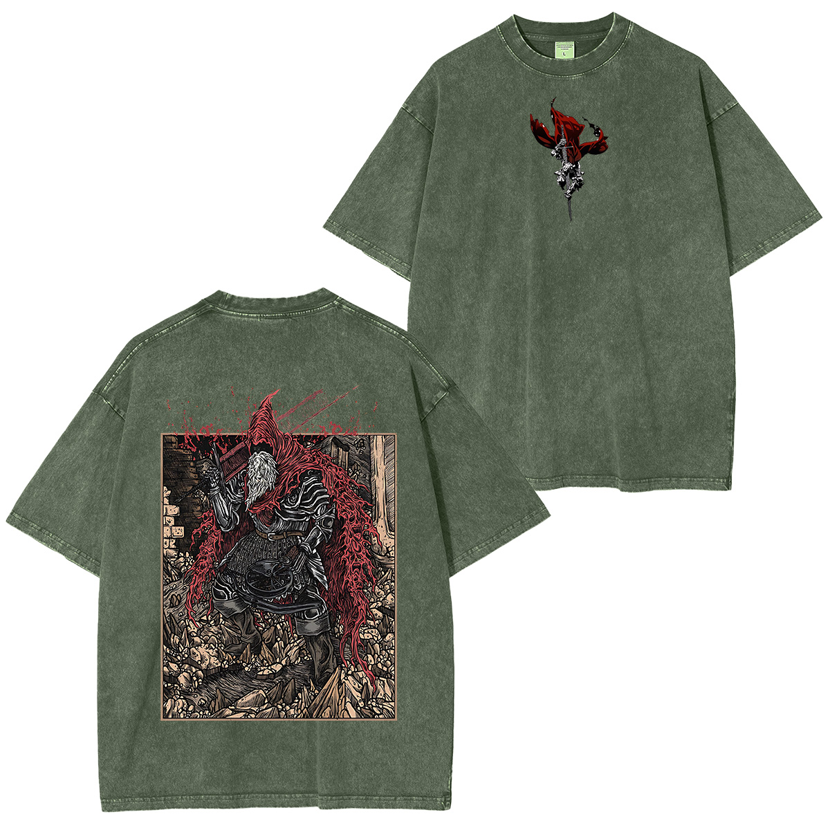 Dark Souls Slave Knight Gael Grim Unisex Washed T-Shirt